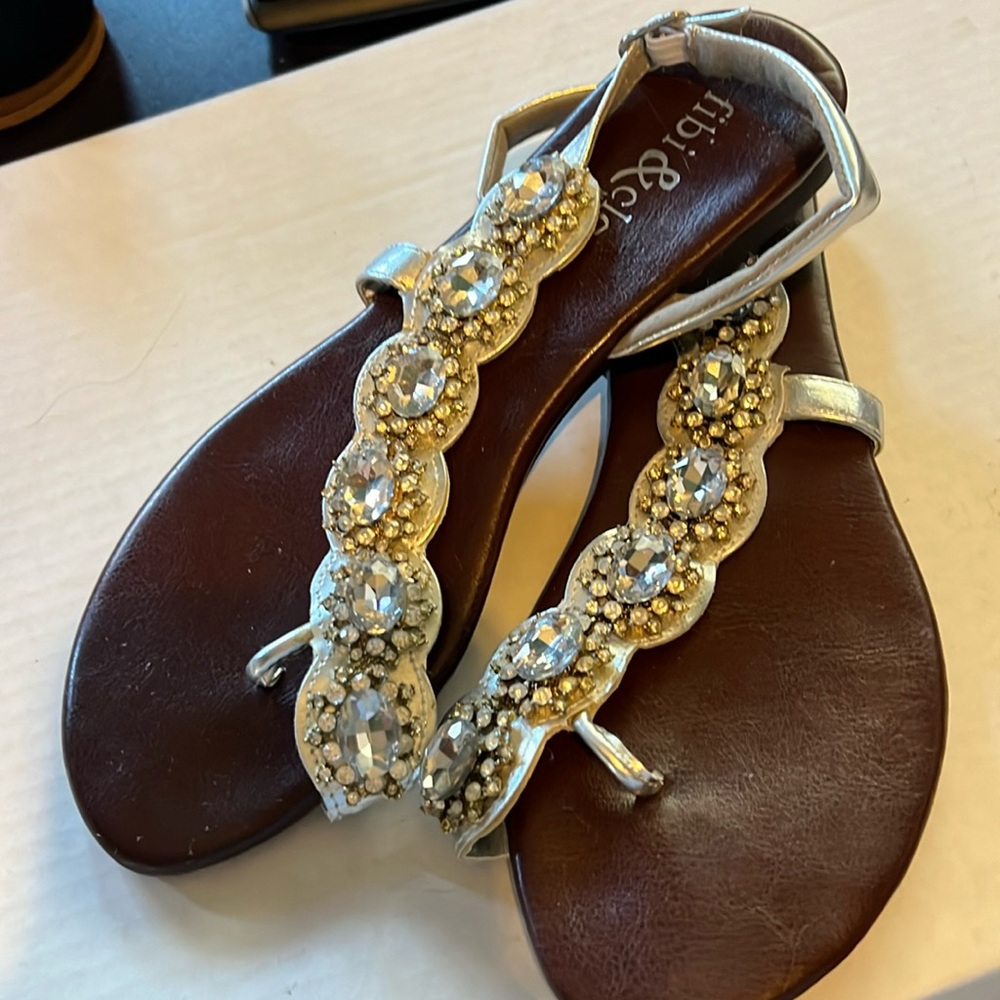 Fibi & Clo New York Sandals Rhinestone/crystals Size 8